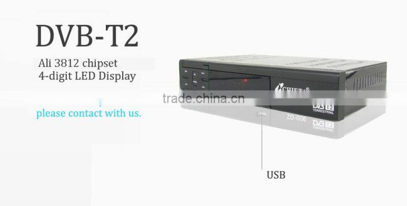 Metal Housing Full HD 1080P 220mm DVB-T2 Terrestrial TV Receiver with Digital LED Display