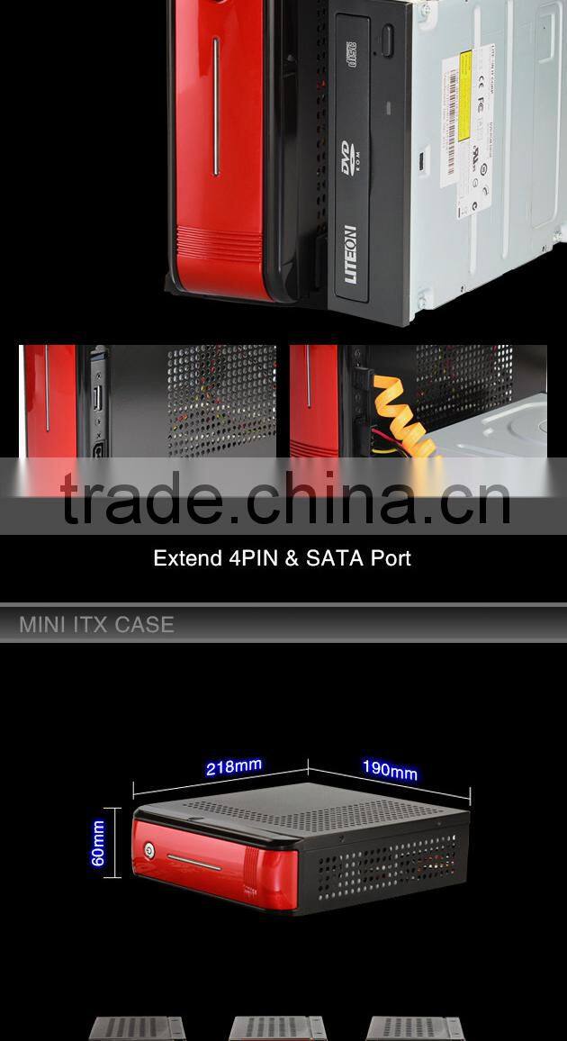 Realan hot selling Aluminum gaming pc case for industrial pc/car pc