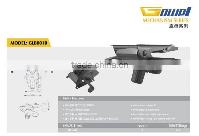 Office chair Synchro Mechanism PASS BIFMA test GLB001B