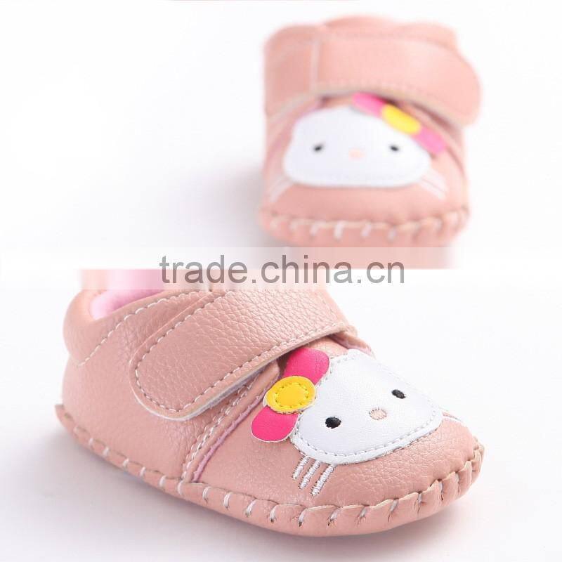 hot sale cute hello kity shoes wholesale high quality leather baby shoes