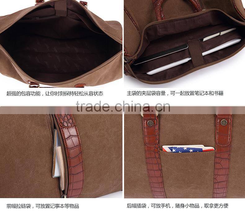 Feshion travel Bag, canvas leather bag ,luggage Bag, Messager Bag Tote
