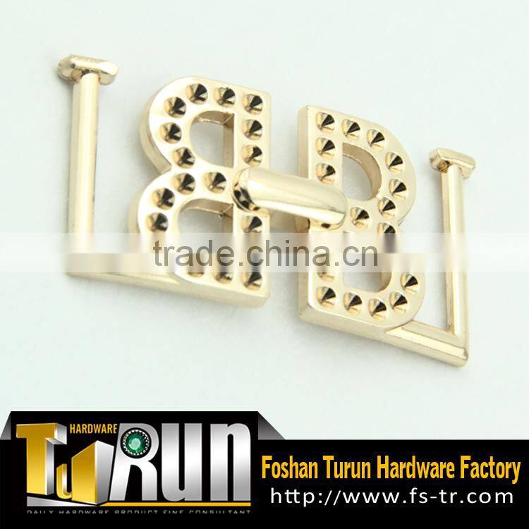 Hot sale light gold metal garment buckle for accessories