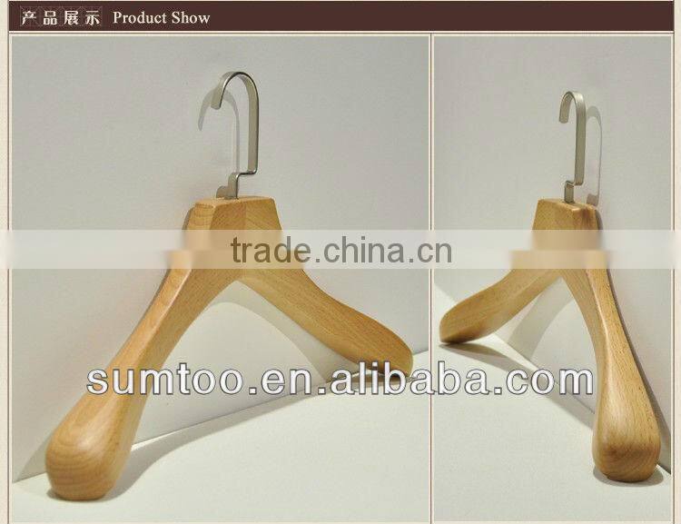 2014 hot selling durable matted luxury wooden hanger