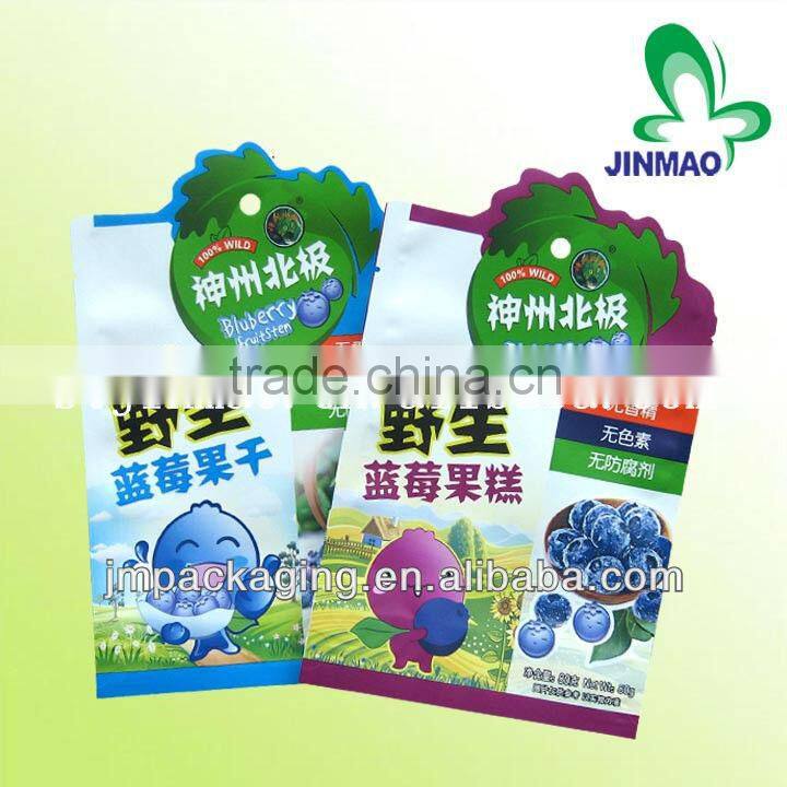 Customize print food grade plastic fur la candy bag