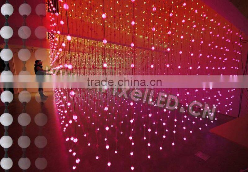 50mm Christmas led string lights rgb dmx 20pcs/string fordj nightclub
