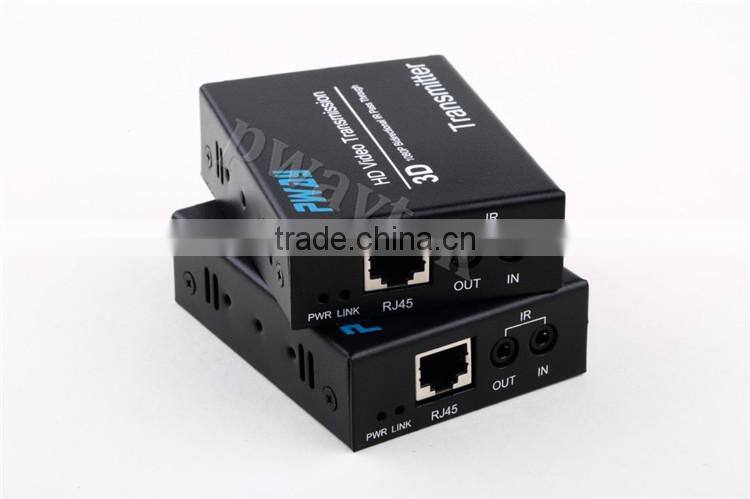Support IR signal transmission hdmi extender with 40m or cat6e rj45 cable hdmi extender ir