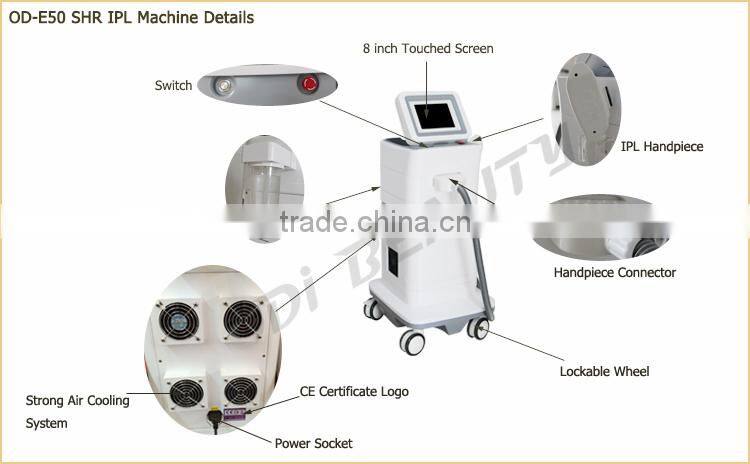 Multifunctional beauty machine spot removal feature shr ipl depilacion OD-E50