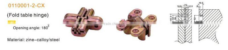 furniture hinges zinc alloy concealed folding table hinges