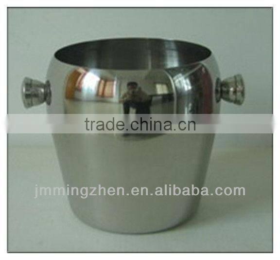 1.0L small stainless steel ice bucket with handle