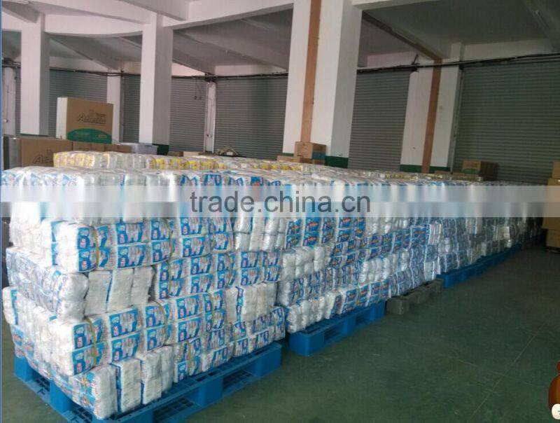 pe film or cloth-like magic tape or pp tape B grade stock baby diapers