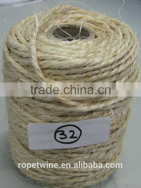 braided and twisted cord ;sisal fiber for machine ;sisal rope made in china ; sisal twine