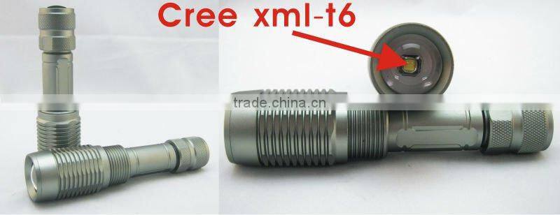nice design xml t6 telescopic dimmable highlight flash led light
