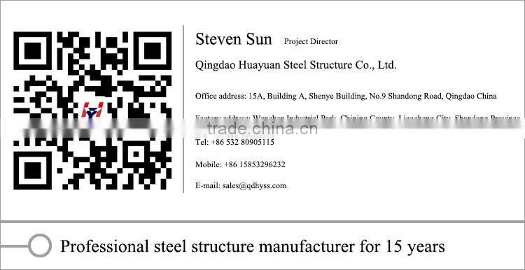 China low cost light steel structure godown with CE ISO certificate