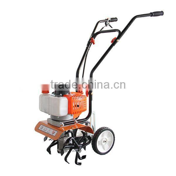 Gasoline mini tiller garden machine cultivator