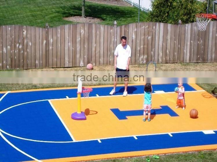 Outdoor interlocking sport court removable plastic floor tiles