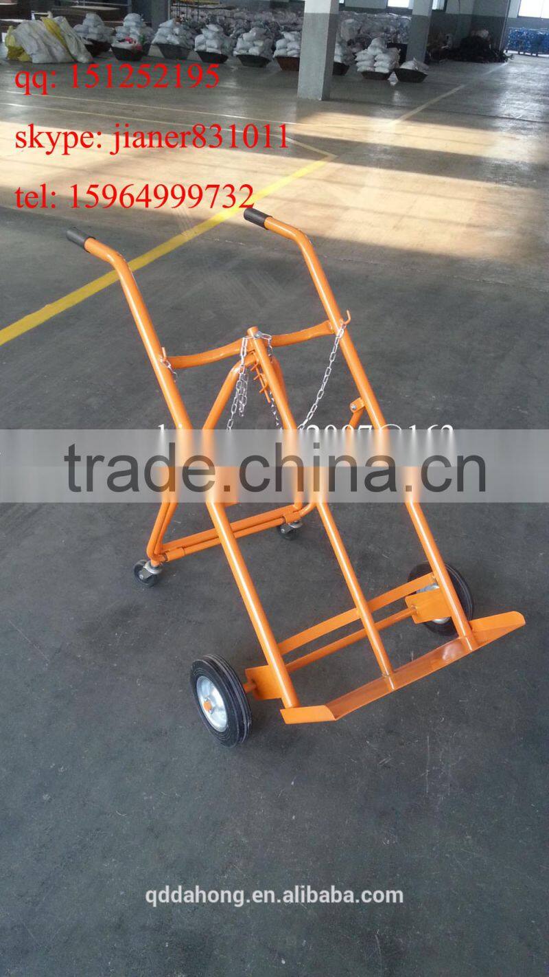 Hand Trolley with 8" Solid wheel for Double Gas Cylinder