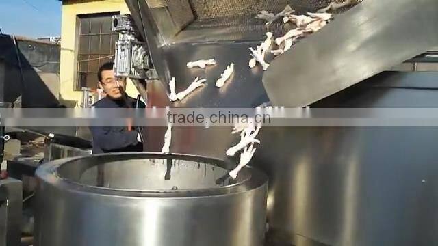 automatic chicken feet processing machine duck chicken feet pawl cleaning slaughting machine