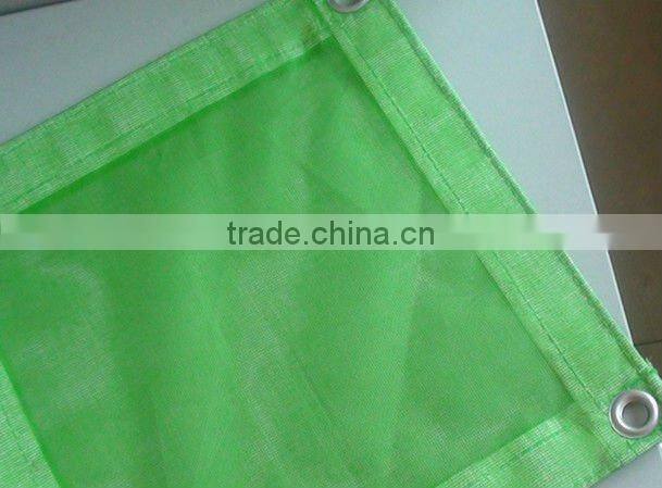 green color 100% Polyester Fire proof PVC Building Protection Mesh Sheet Manufacturer