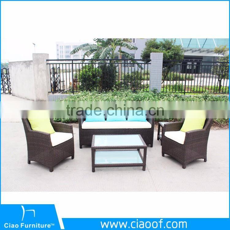 Cheap Factory Price Wicker Outdoor Furniture Lounge Sofa Set
