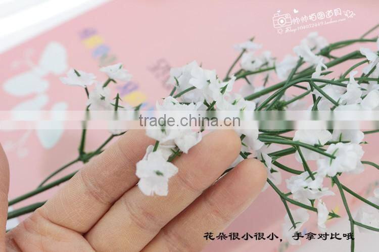 Home table decoration silk babys breath decorative artificial flower making