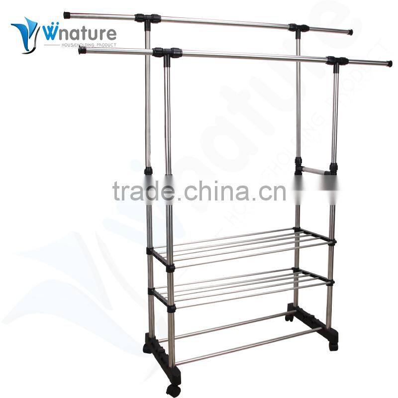 New design garment rack, dryer with whees , cheap clothes rack