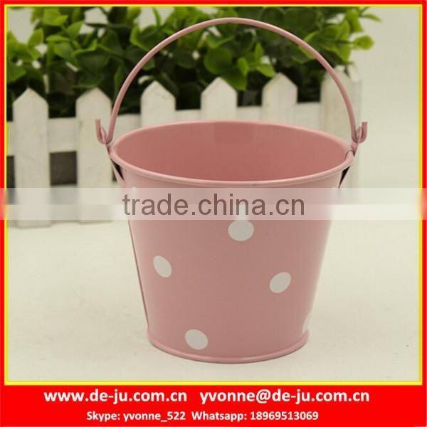 Dot Printing Green Small Metal Buckets