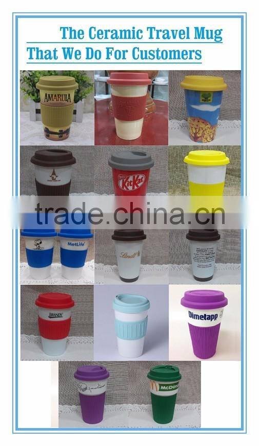 ceramic coffee mug silicon , single Wall Tea Infusion Tumbler,travel coffee mug