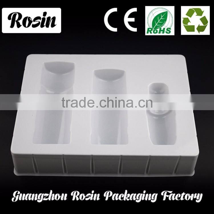 Custom vacuum formed plastic packing tray , clear plastic blister tray