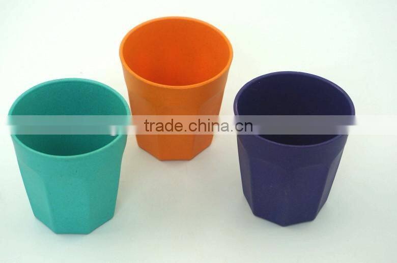 eco friendly and biodegradable bamboo fiber colour drinking cup