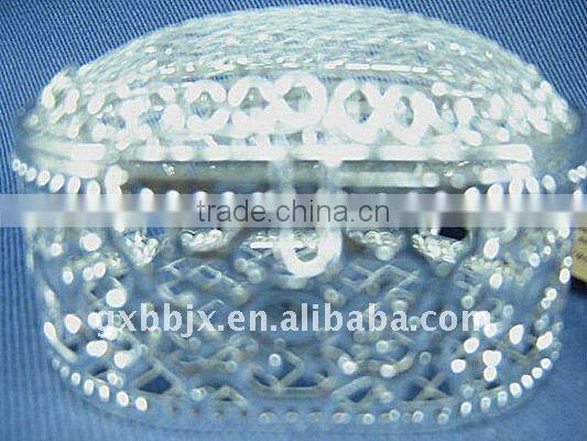 Egg shaped silver wire gift venetian jewelry box
