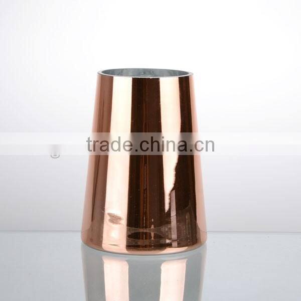 hand made cheap cute mini color electroplate glass vase style