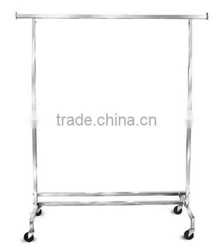 Single Hangrail Rolling Clothing Rack