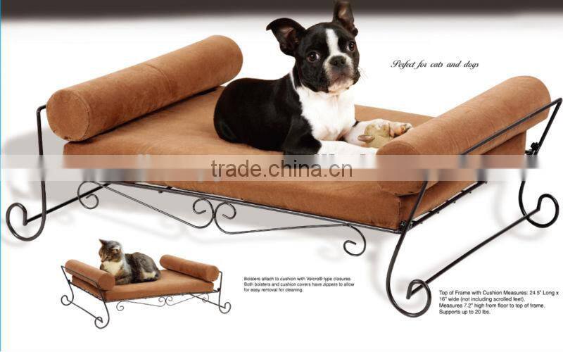 Hot selling Metal Scroll Comfort pet sofa cat dog sofa