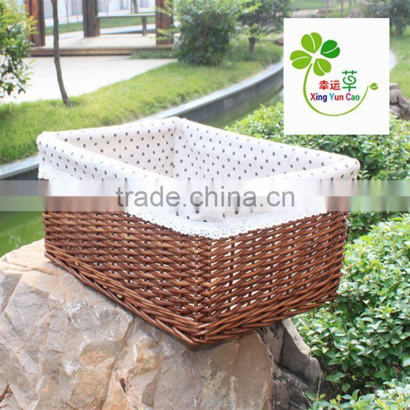table basket for home storage square wicker gift basket high quality