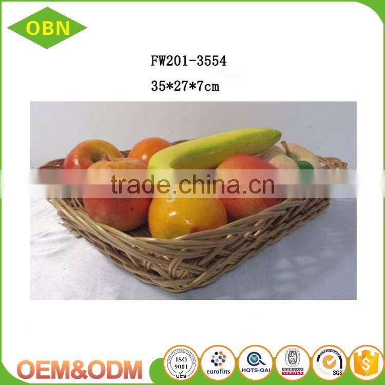 Cheap woven decorative tray wicker fruit basket