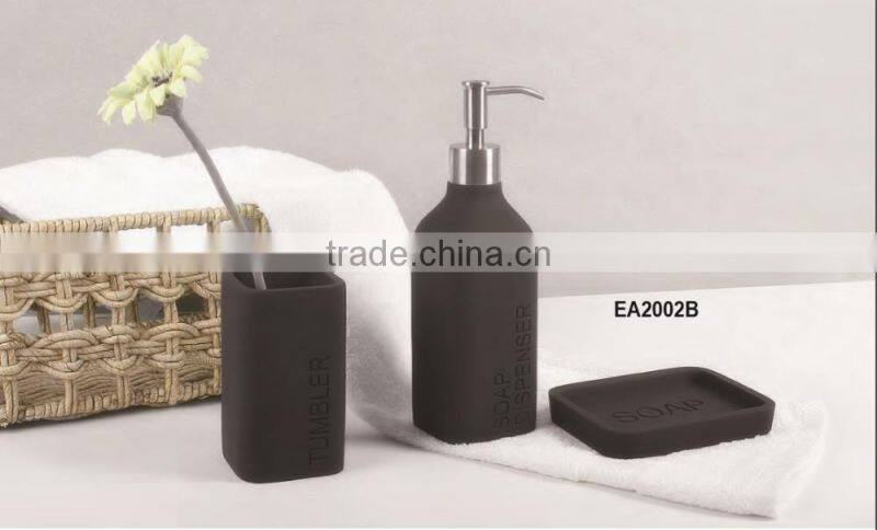 Novel and eco-friendly dinas 6 Piece Bathroom Accessory Holder , Soap Pump , Tray , Toothbrush