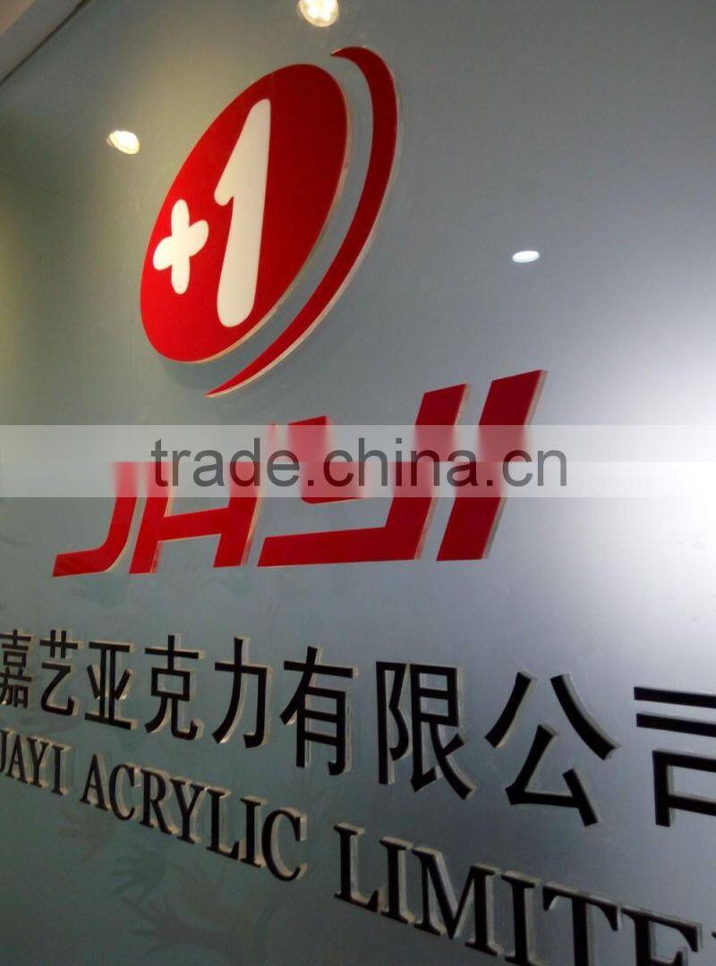 Custom LED clear embossing storefront acrylic lucite alphabet letter signs for company