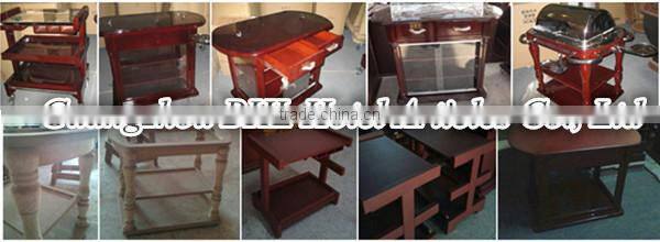 Guangzhou BHL Hotel Articles Roman Pillar Double-deck Golden hotel brass bar cart gold bar cart serving trolley