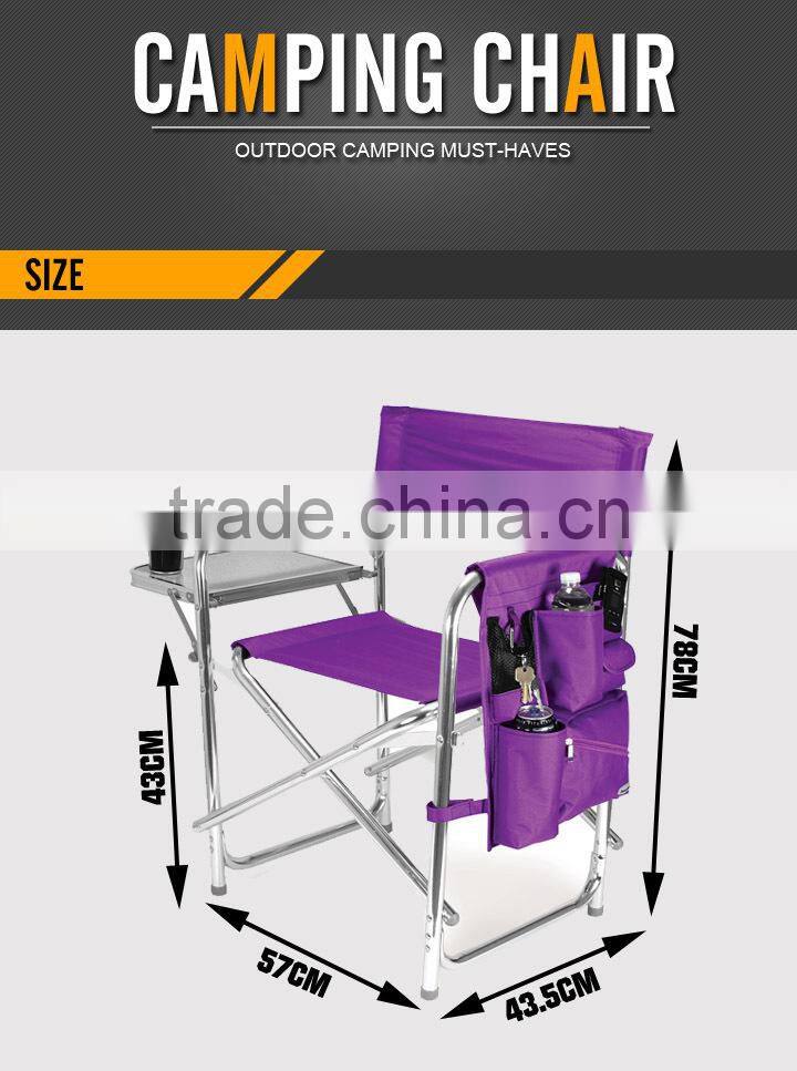 Fabric red director chair for picnic camping