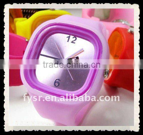 Fashionable and fancy silicone jelly watch