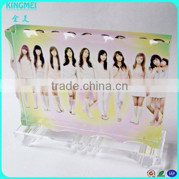 2016 Customized Crystal Printed and engraving Paperweight for gifts