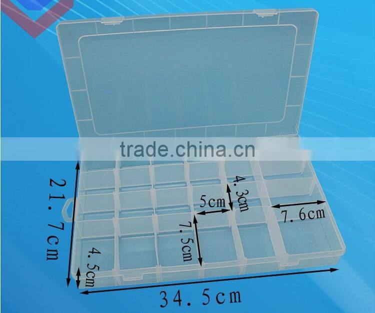 24 Compartments Clear Plastic Kids DIY Tool Toys Organizer Divider Cosmetic Makeup Storage box case