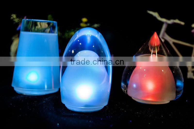 newfashioned led two-double tapered table lamp