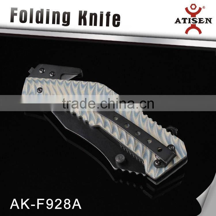 High Quality 4.5' Blade Camping Knife With G10 Handle Hunting Pocket Knife Tools