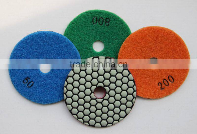 Colourful Diamond polishing pad without water