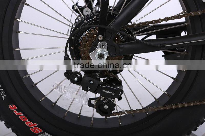 China factory wholesale 20 inch folding ebike fat tire beach cruiser electric bike