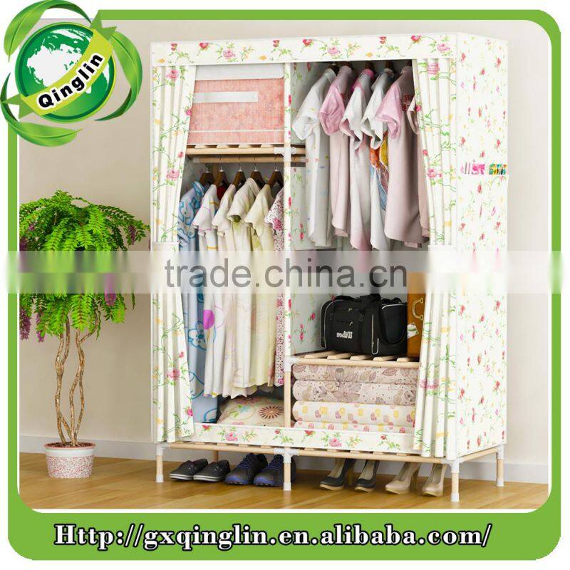 Big size 150*45*170cm nice folding wardrobe closet cabinet made in China