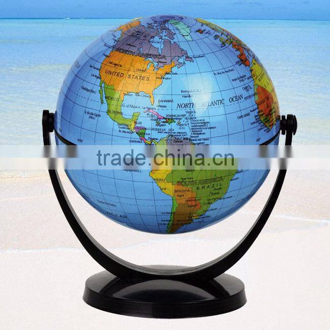 Quality 106mm plastic rotating world globe map