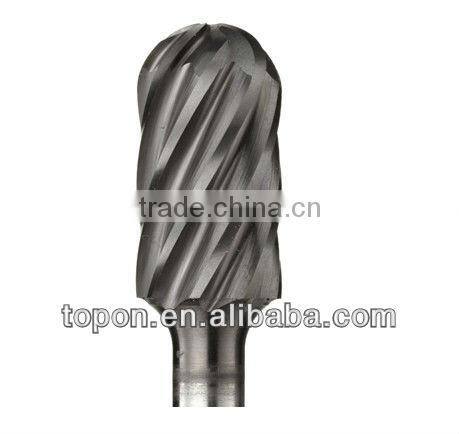Single Cut Radius End Cylindrical Tungsten Solid Carbide Burrs Of Plastic Tube Packing