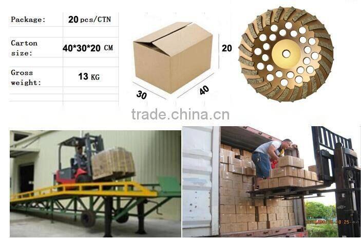 150mm turbo row waved spiral diamond grinding disc cup wheel for concrete floor 6" cutting tools abrasive polishing grinder